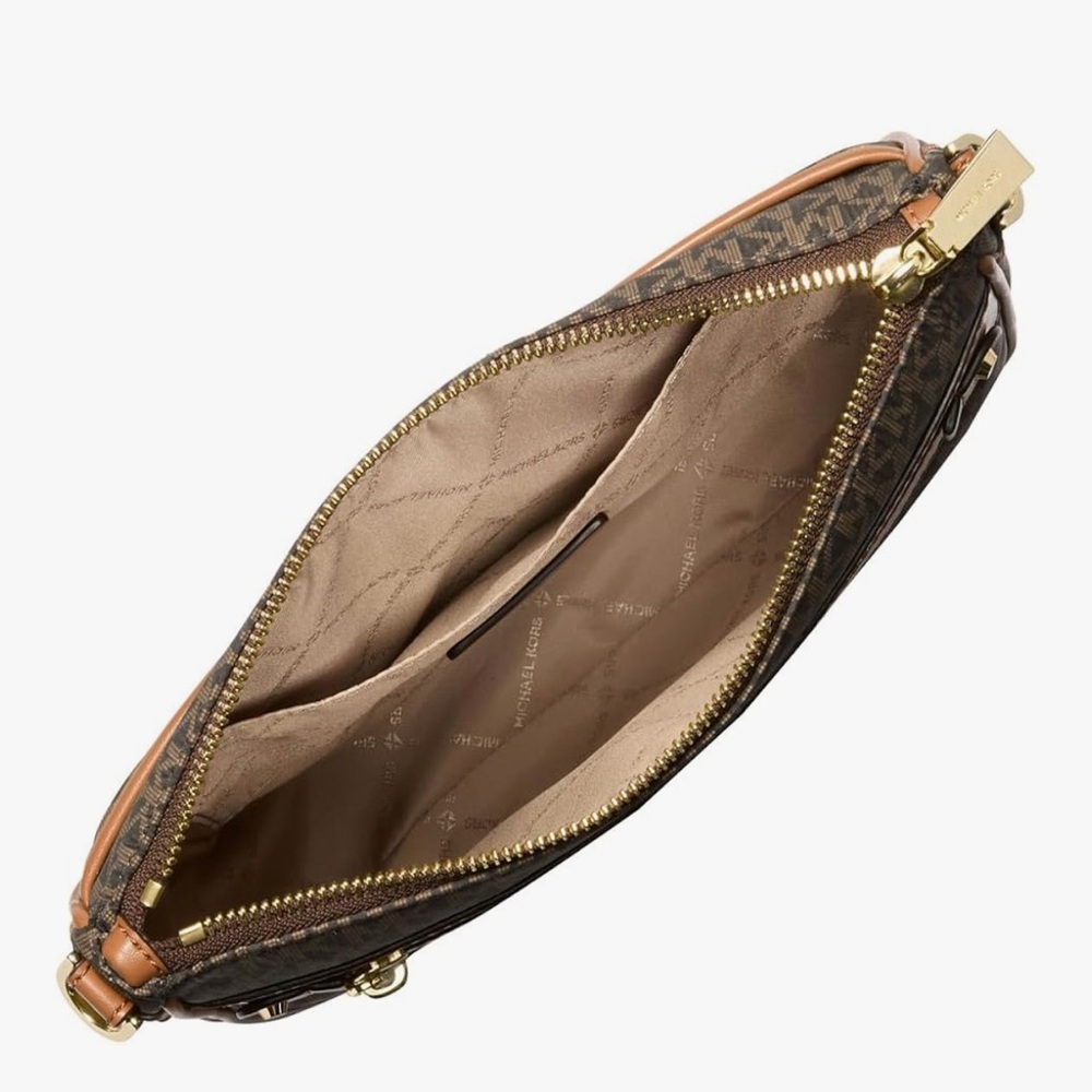 NWT Michael Kors Signature Brown and Tan Crossbody Bag - Picture 4 of 5
